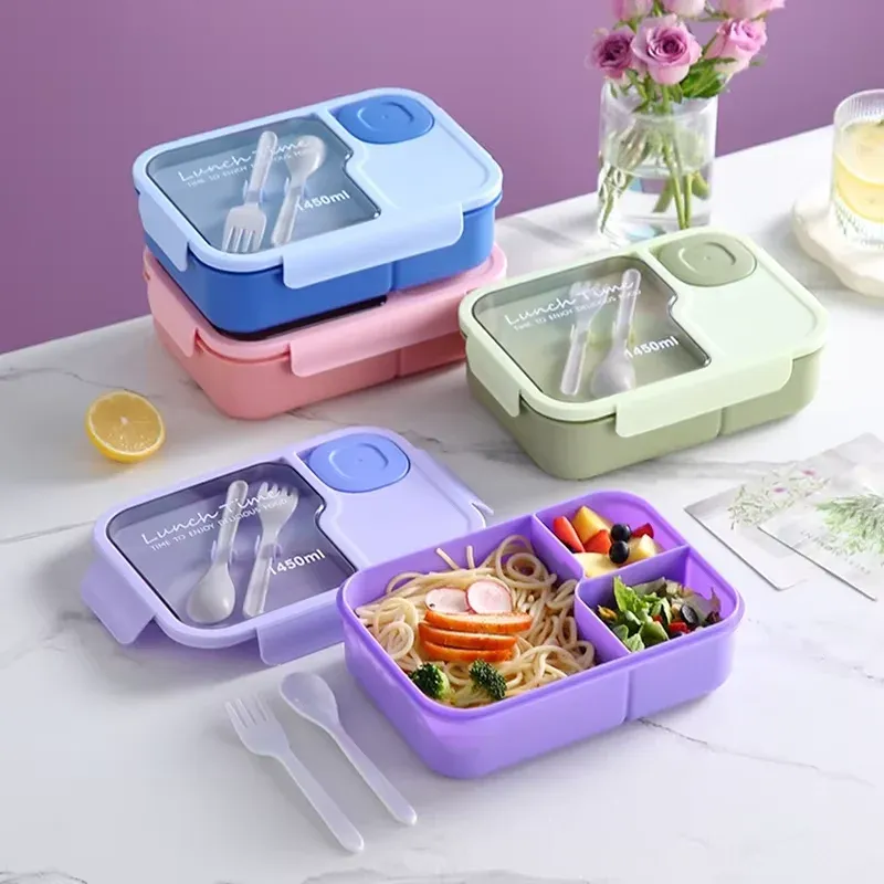 Boîte à bento Kawaii pour enfants, vue d'ensemble