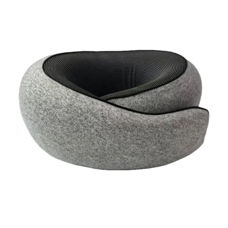 Oreiller de voyage portable en forme de U, 100 % mousse à mémoire de forme, soutien cervical réglable pour la nuque, oreiller souple pour la pause déjeuner 10