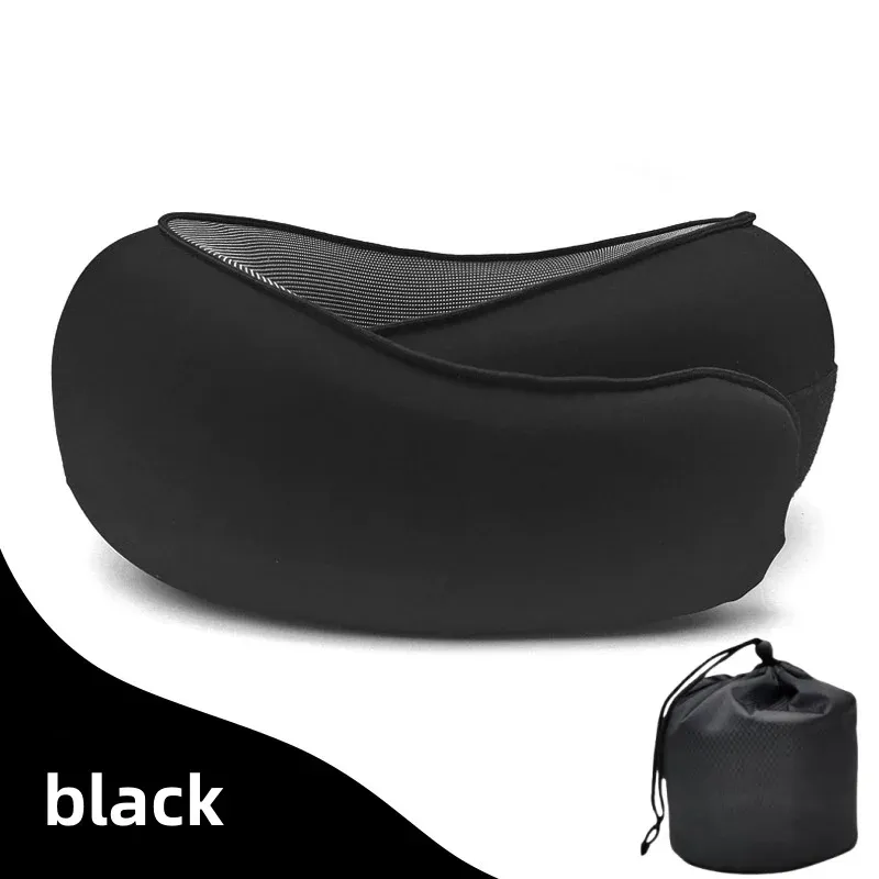 Oreiller de voyage portable en forme de U, 100 % mousse à mémoire de forme, soutien cervical réglable pour la nuque, oreiller souple pour la pause déjeuner 7