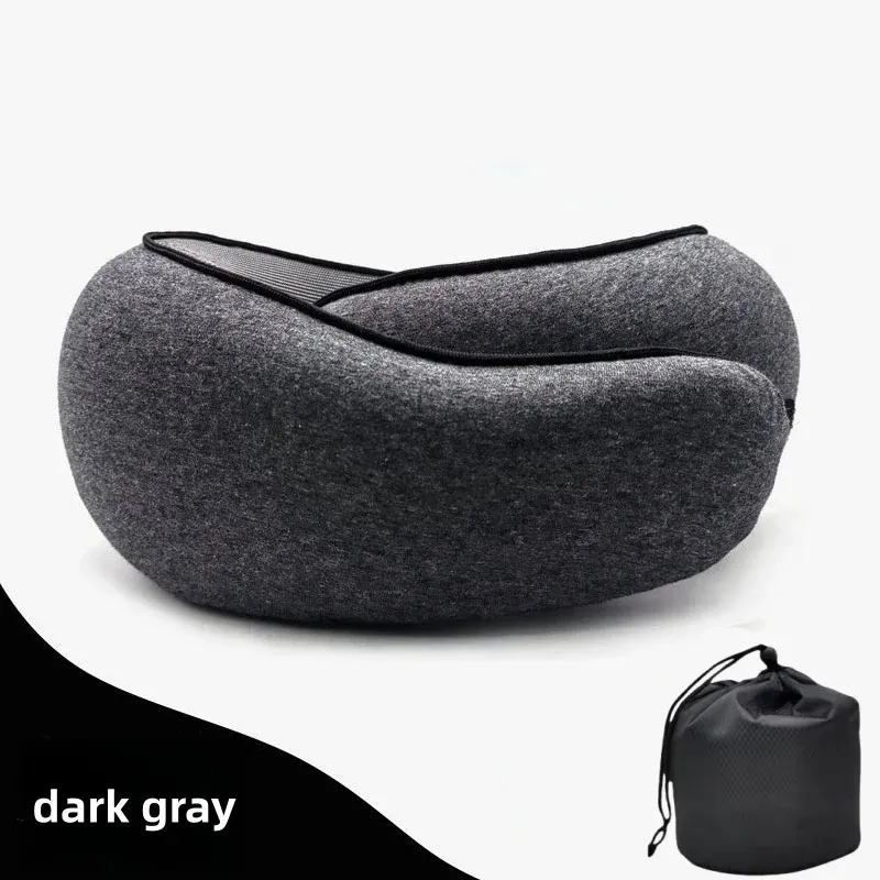 Oreiller de voyage portable en forme de U, 100 % mousse à mémoire de forme, soutien cervical réglable pour la nuque, oreiller souple pour la pause déjeuner 16