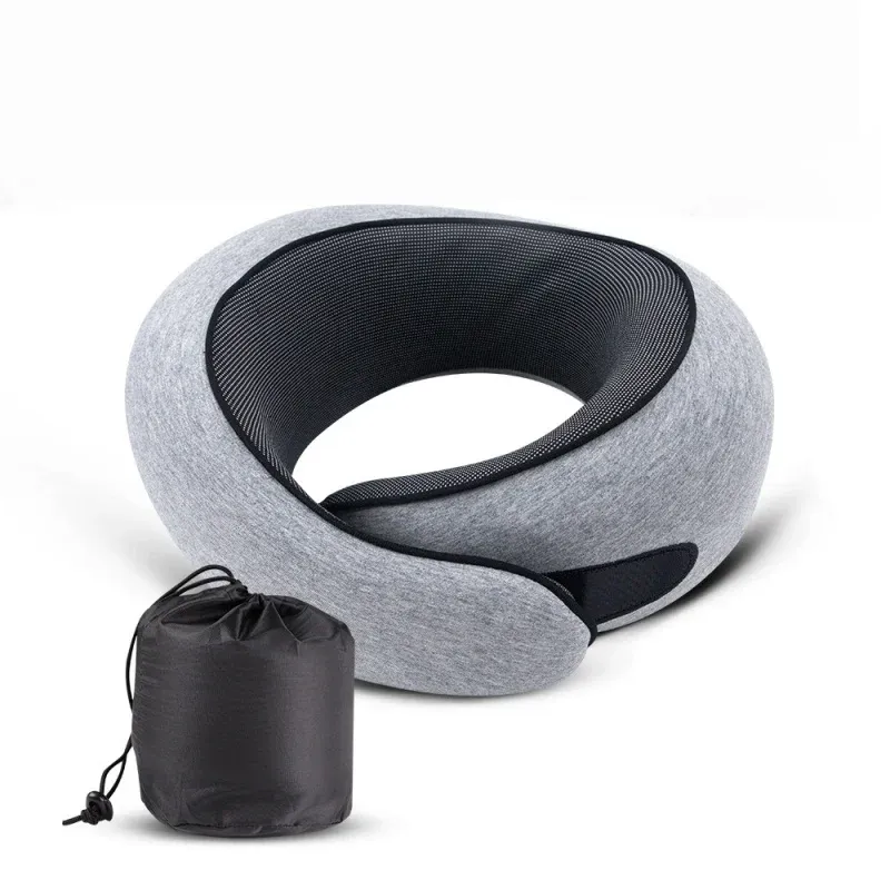 Oreiller de voyage portable en forme de U, 100 % mousse à mémoire de forme, soutien cervical réglable pour la nuque, oreiller souple pour la pause déjeuner 15