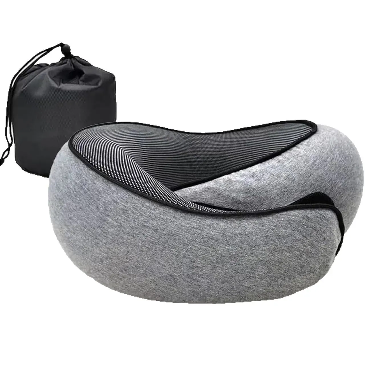 Oreiller de voyage portable en forme de U, 100 % mousse à mémoire de forme, soutien cervical réglable pour la nuque, oreiller souple pour la pause déjeuner 17