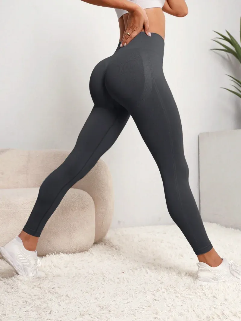 Legging taille haute femme à maintien du ventre, doux et extensible, pour le yoga et la course à pied 6