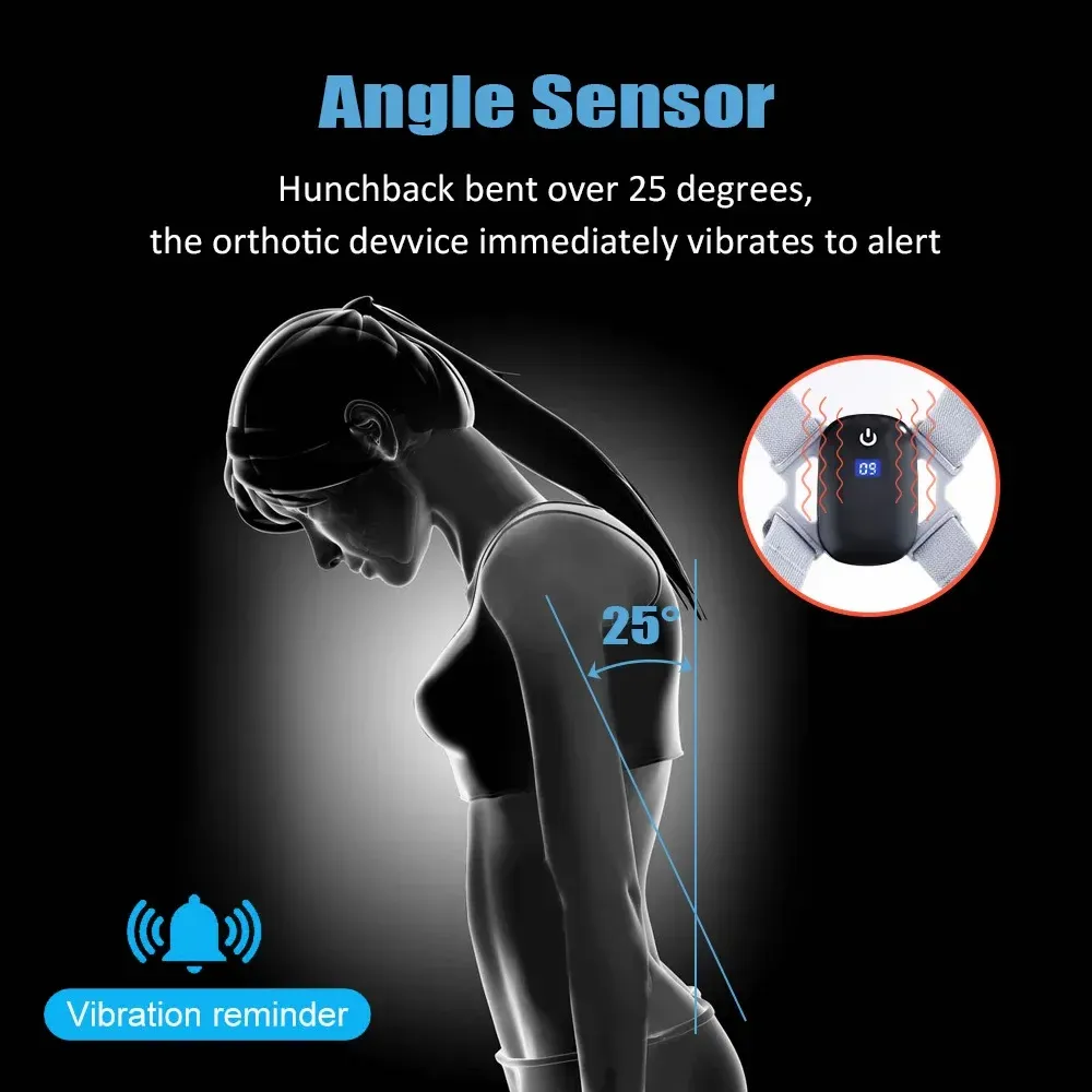 Correcteur de posture intelligent avec capteur et rappel vibrant, invisible, pour adultes et enfants 3