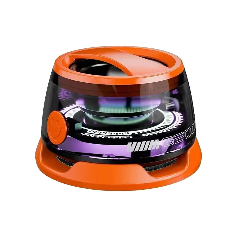 VIKEFON Haut-parleur Bluetooth portable HECATE G200 RGB, enceinte magnétique à éclairage RGB, Bluetooth 5.3, mini enceinte, autonomie 7 heures, support pour téléphone 8