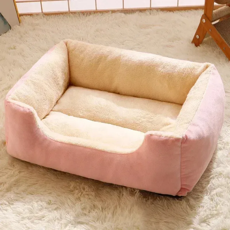 Lit pour chats et chiens, coussin chaud d'hiver, panier pour animaux de compagnie - Image 1