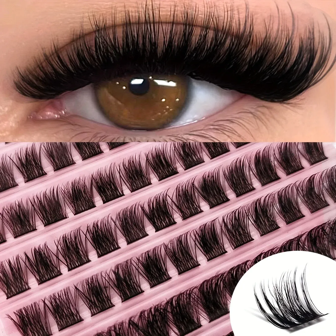 Extensions de cils effet naturel, courbure D, lot de 120, 160 ou 200 pièces (9-16 mm), kit mixte 40D, T50 et 80D, œil de chat 7