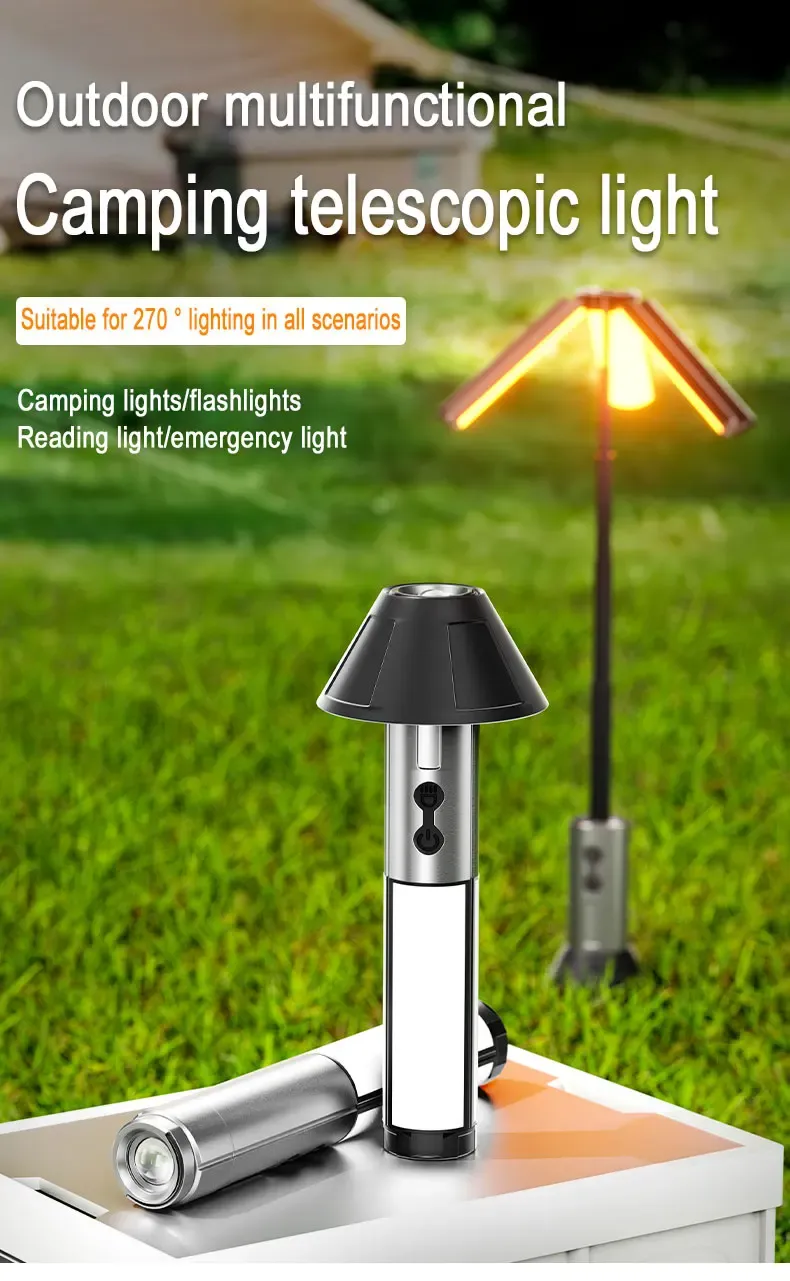 Lampe de poche LED télescopique rechargeable