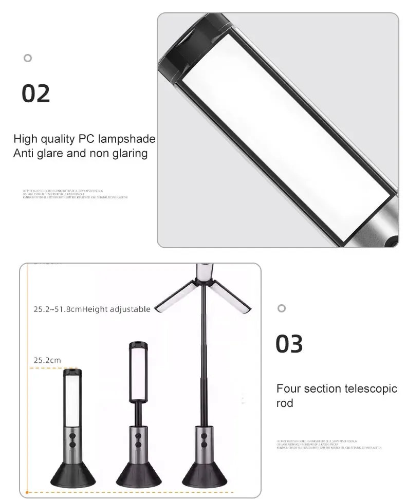 Lampe de poche LED télescopique rechargeable