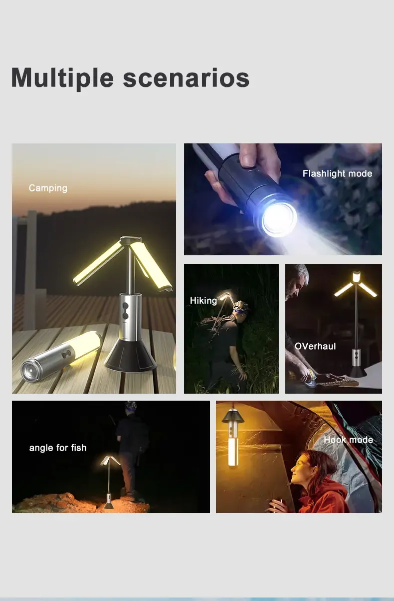 Lampe de poche LED télescopique rechargeable