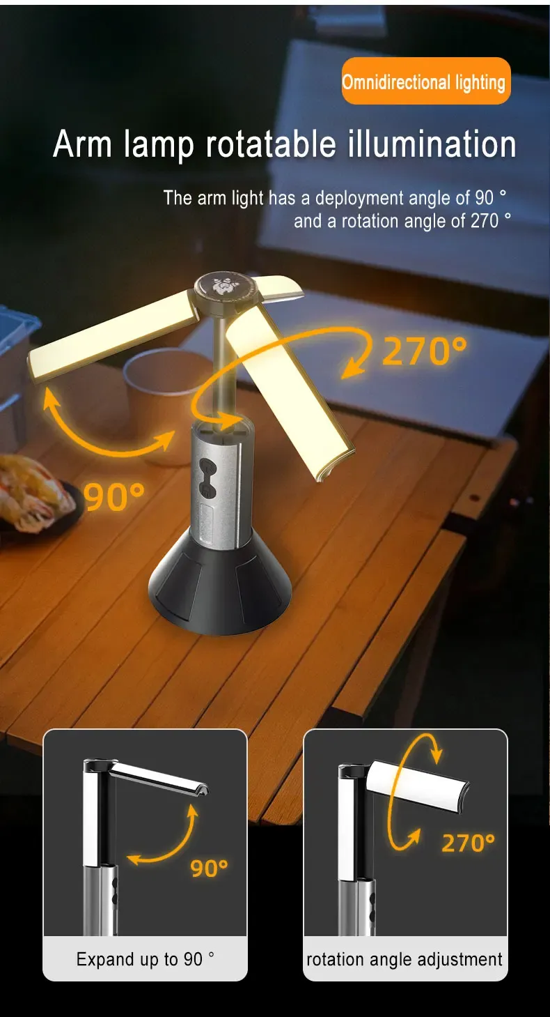 Lampe de poche LED télescopique rechargeable