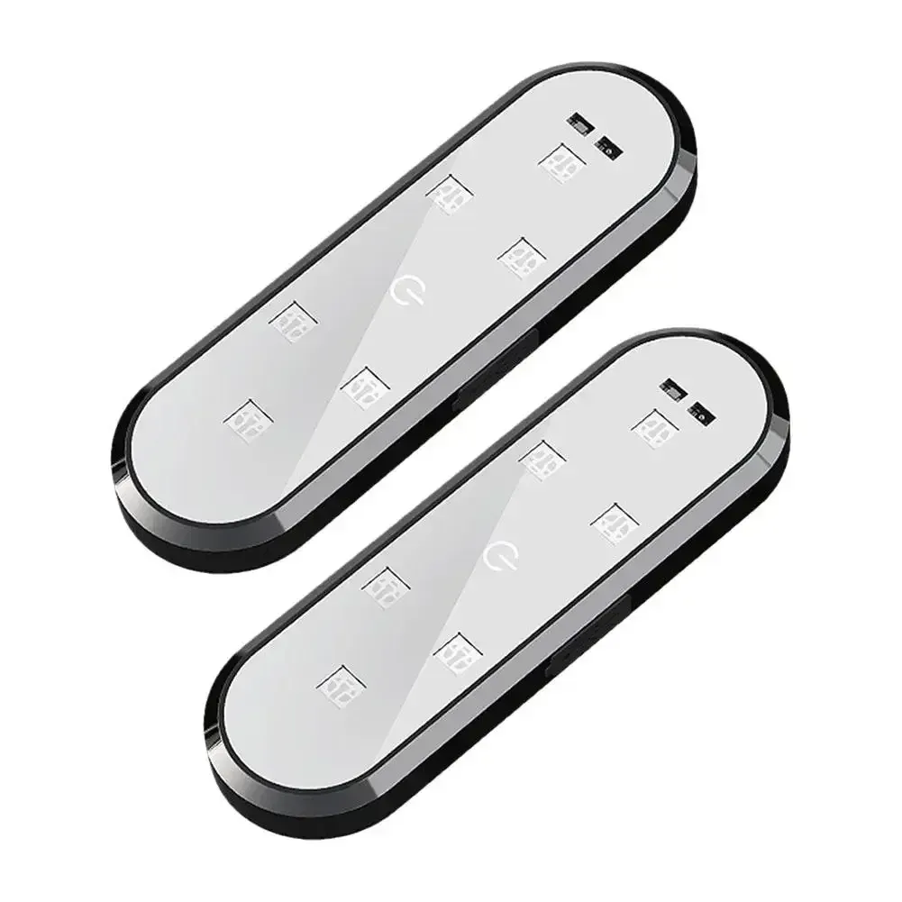 2 pièces Lumières LED RGB sans fil pour portière de voiture, projecteur de bienvenue magnétique rechargeable USB, feux d'avertissement et d'ambiance 7