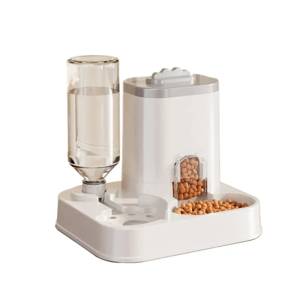 Distributeur d'eau et mangeoire intégrée pour chats et chiens, sans batterie, conception monobloc 7