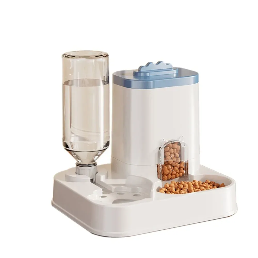 Distributeur d'eau et mangeoire intégrée pour chats et chiens, sans batterie, conception monobloc 8