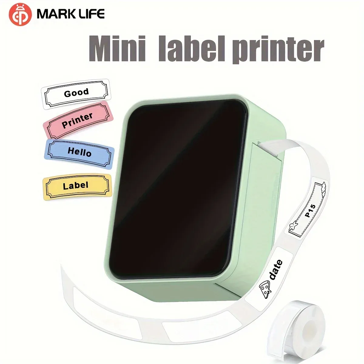 Imprimante thermique portable MarkLife P15 – Étiqueteuse sans fil Bluetooth pour usage domestique et professionnel - Image 1