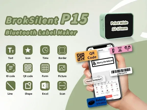 Imprimante thermique portable MarkLife P15 en situation d'utilisation