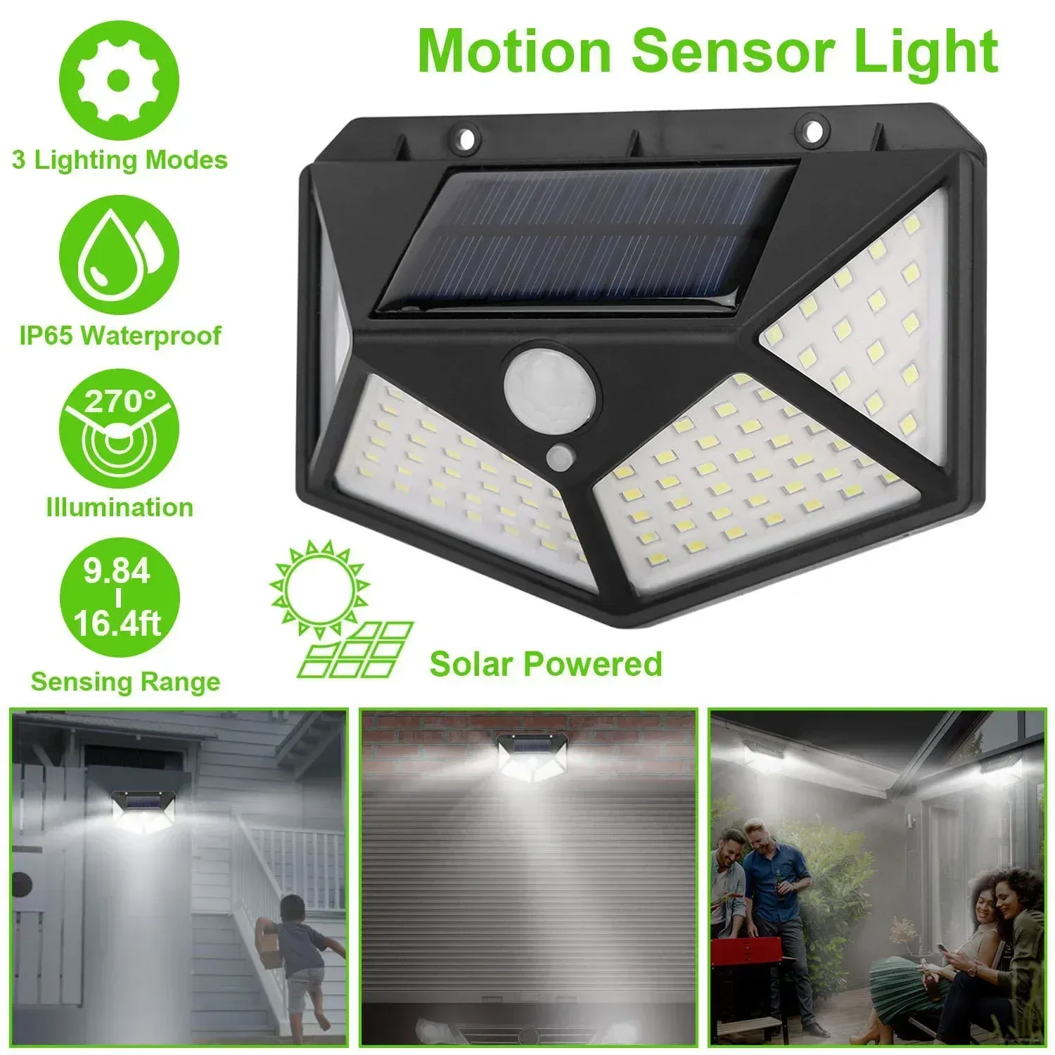 Lampe solaire LED multifonctionnelle pour extérieur