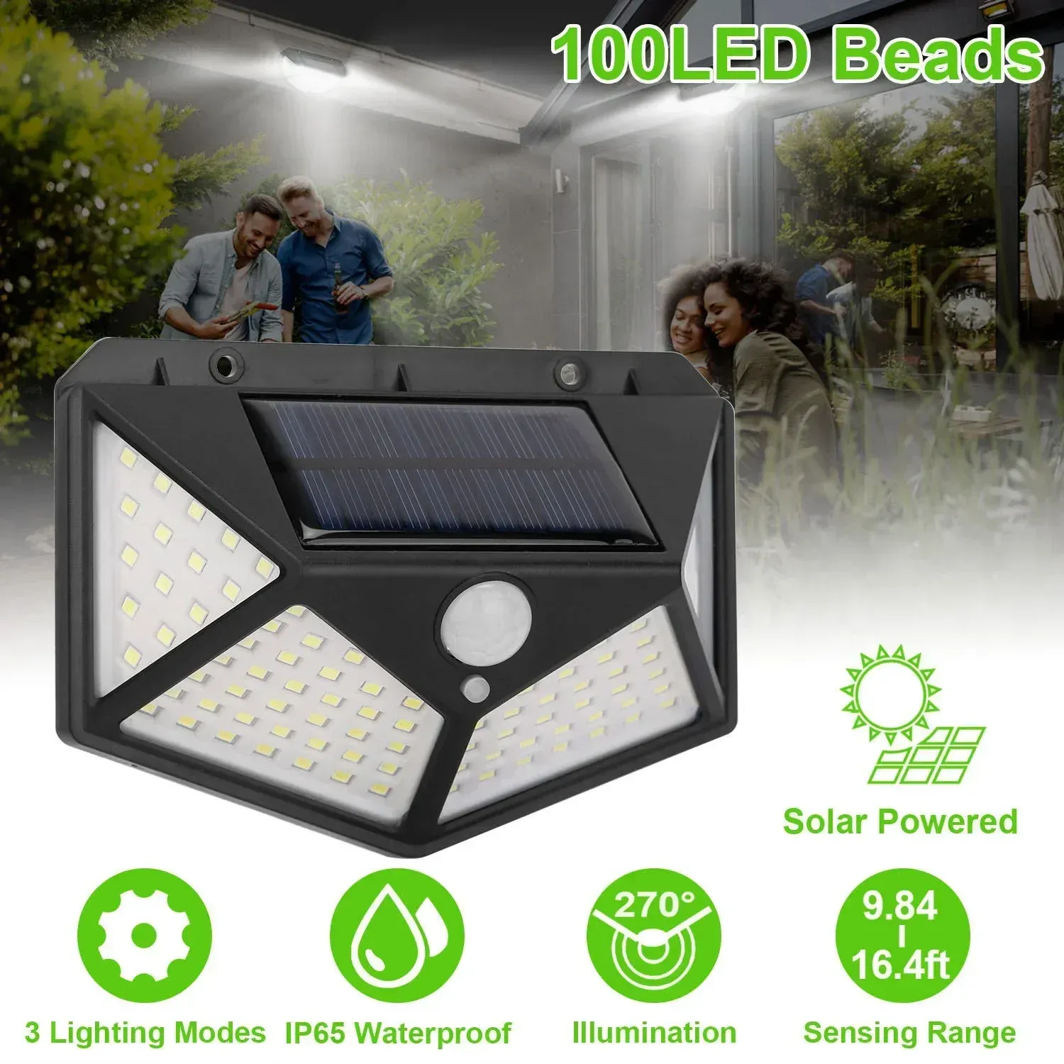 Détail de la lampe solaire LED pour extérieur