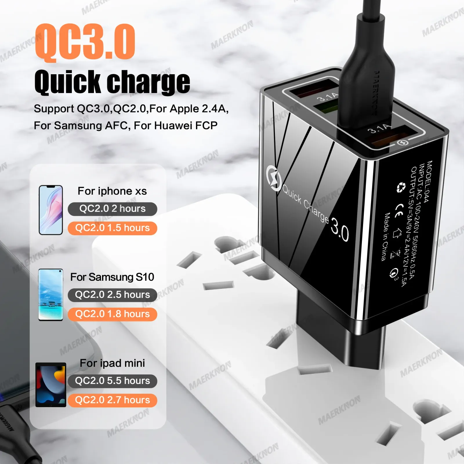 Détail du chargeur USB multiport