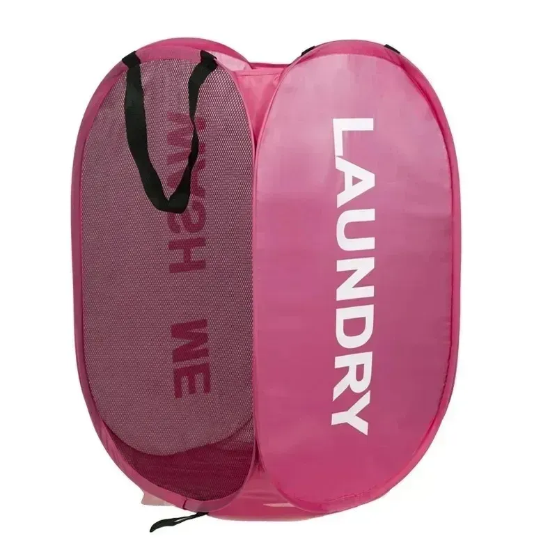 Panier à linge en maille pliable, finition soignée