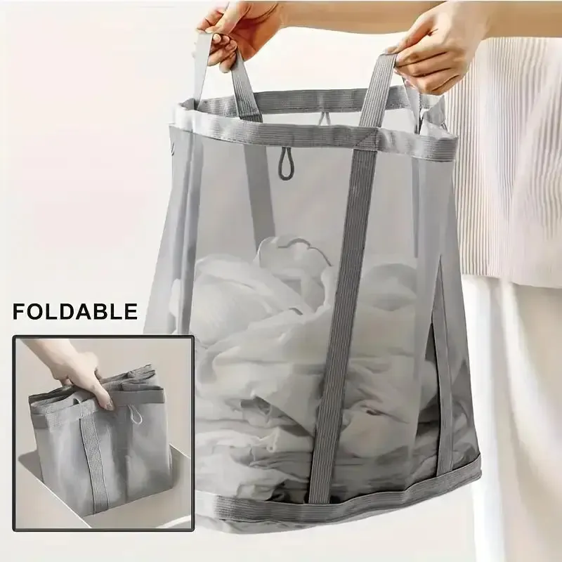 Panier à linge en maille pliable, intégration