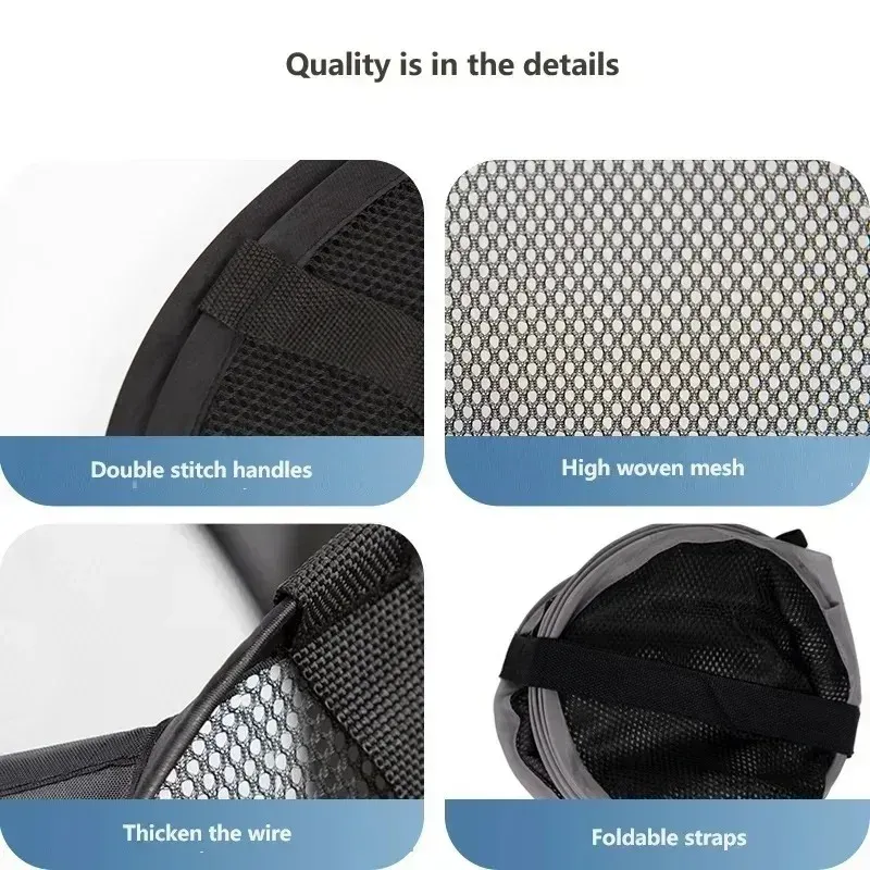 Panier à linge en maille pliable, aménagement