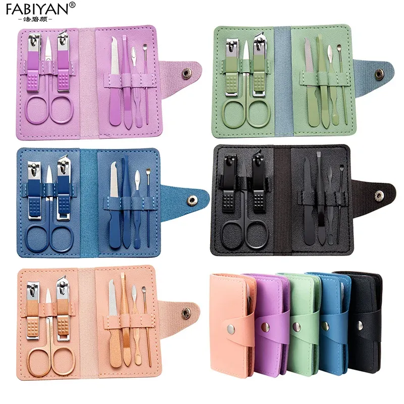 Ensemble de coupe-ongles portable, 7 pièces, comprenant coupe-ongles, lime, pince à épiler, ciseaux à sourcils et accessoires de manucure et pédicure 3