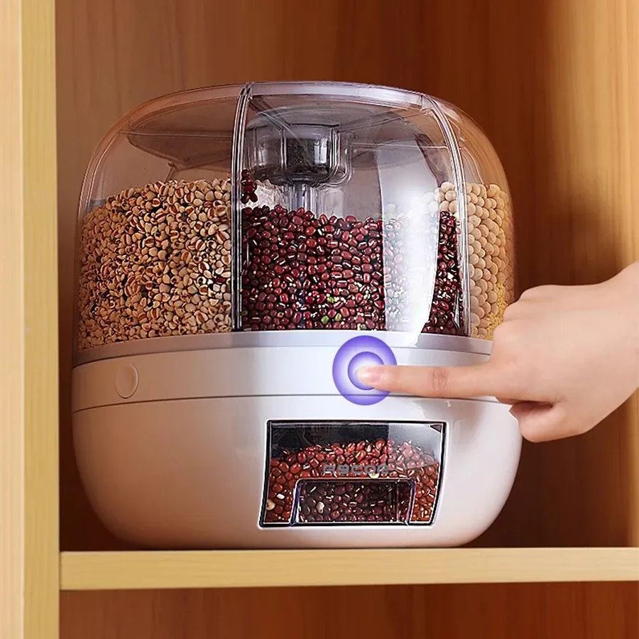 Distributeur alimentaire intégré dans une cuisine moderne