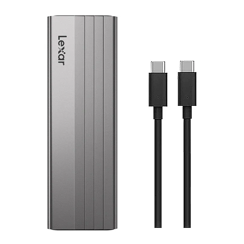 Lexar Boîtier de disque dur mobile USB 3.2 Type-C 10 Gbit/s pour SSD NVMe M.2 à clé M et B+M, original, E300 M.2 SSD 6