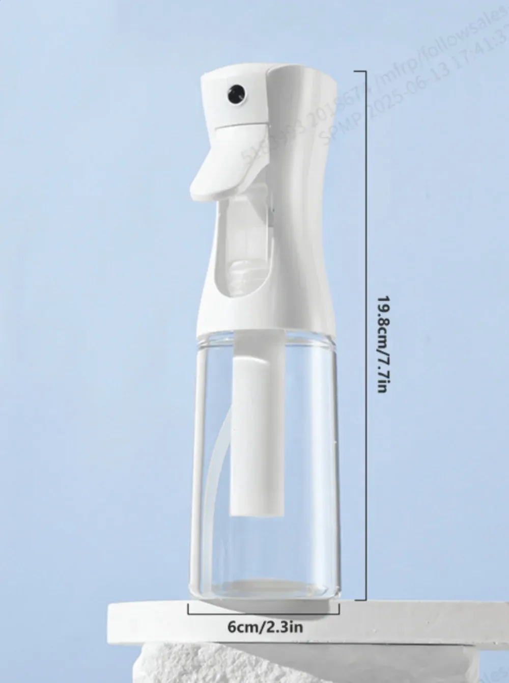Vaporisateur rechargeable haute pression 200 ml, pulvérisation continue pour soins capillaires et maquillage 5