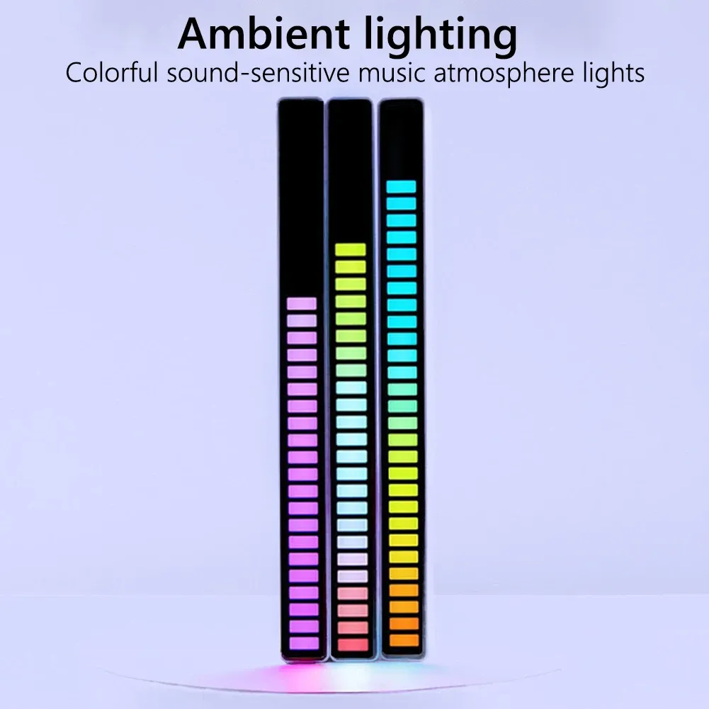 Bande lumineuse LED RGB synchronisée sur la musique pour voiture, lampe d'ambiance et décoration de fête 4
