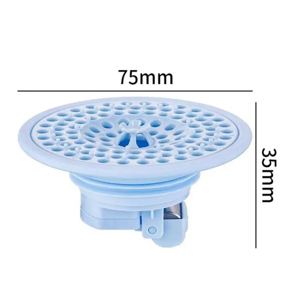 Bouchon de vidange de sol anti-odeurs et anti-insectes, universel, pour évier de salle de bain, avec crépine attrape-cheveux 6