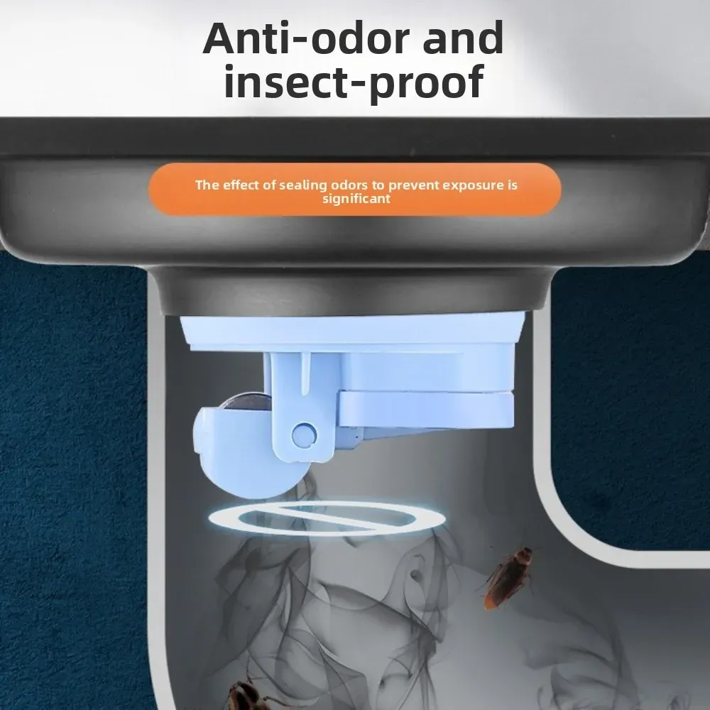 Couvercle de vidange anti-odeurs sous différents angles