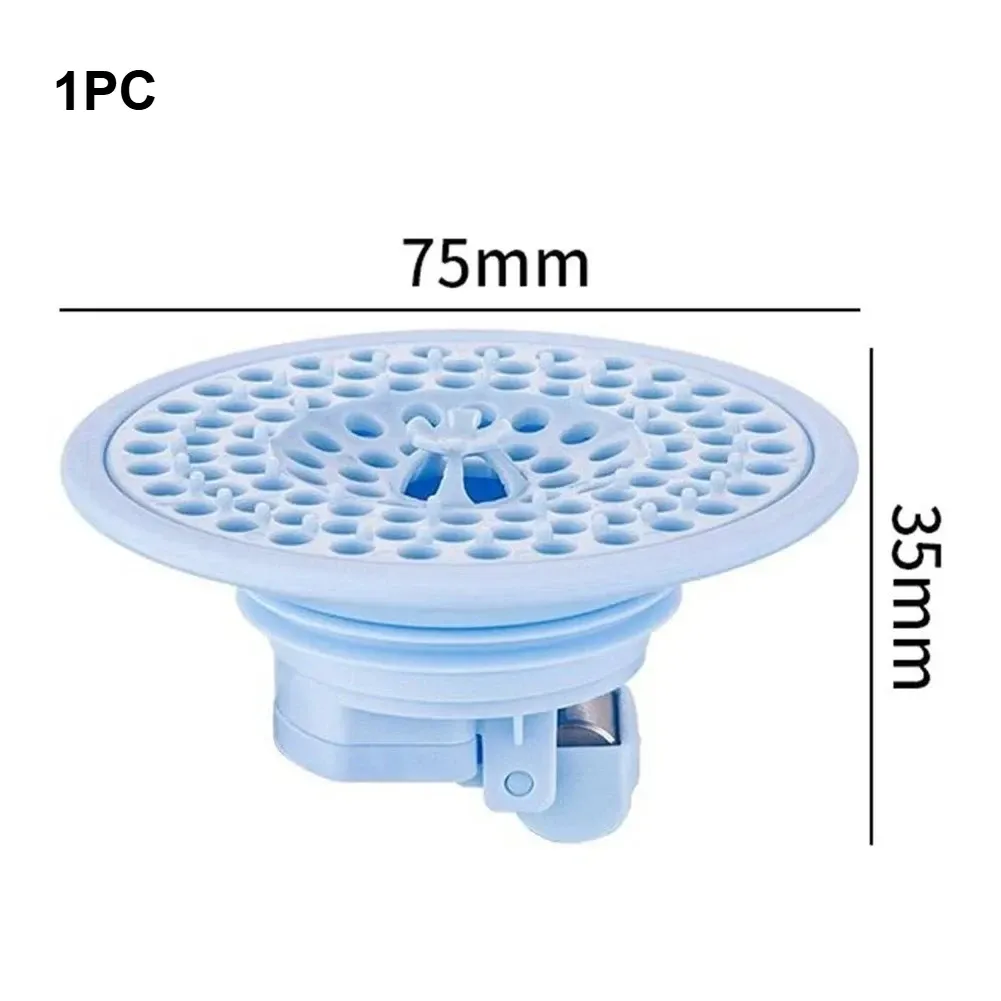 Bouchon de vidange de sol anti-odeurs et anti-insectes, universel, pour évier de salle de bain, avec crépine attrape-cheveux 7
