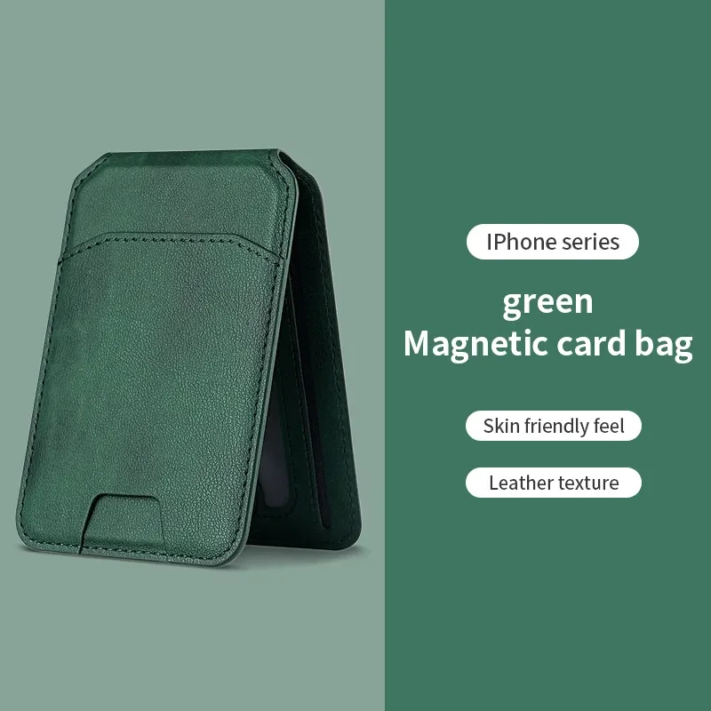 Étui portefeuille en cuir magnétique