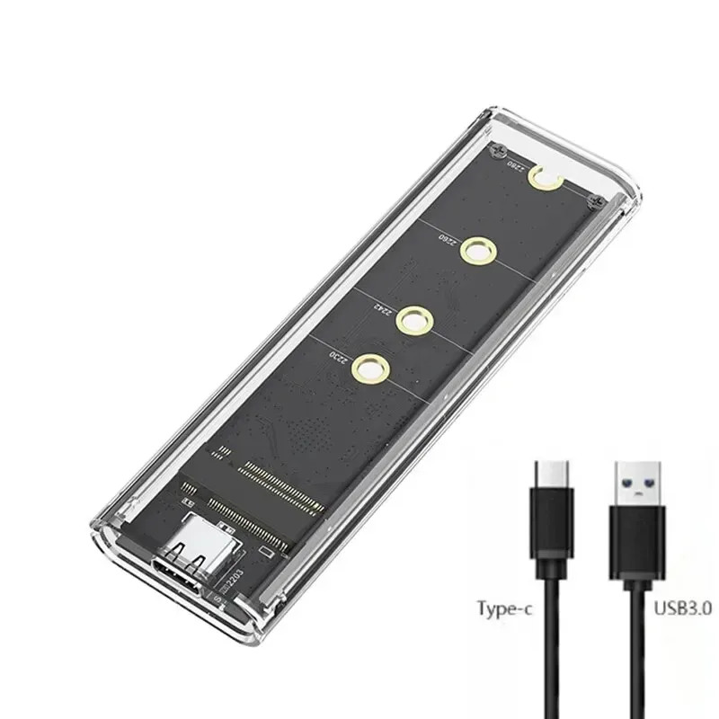 Boîtier SSD M.2 transparent vue d'ensemble