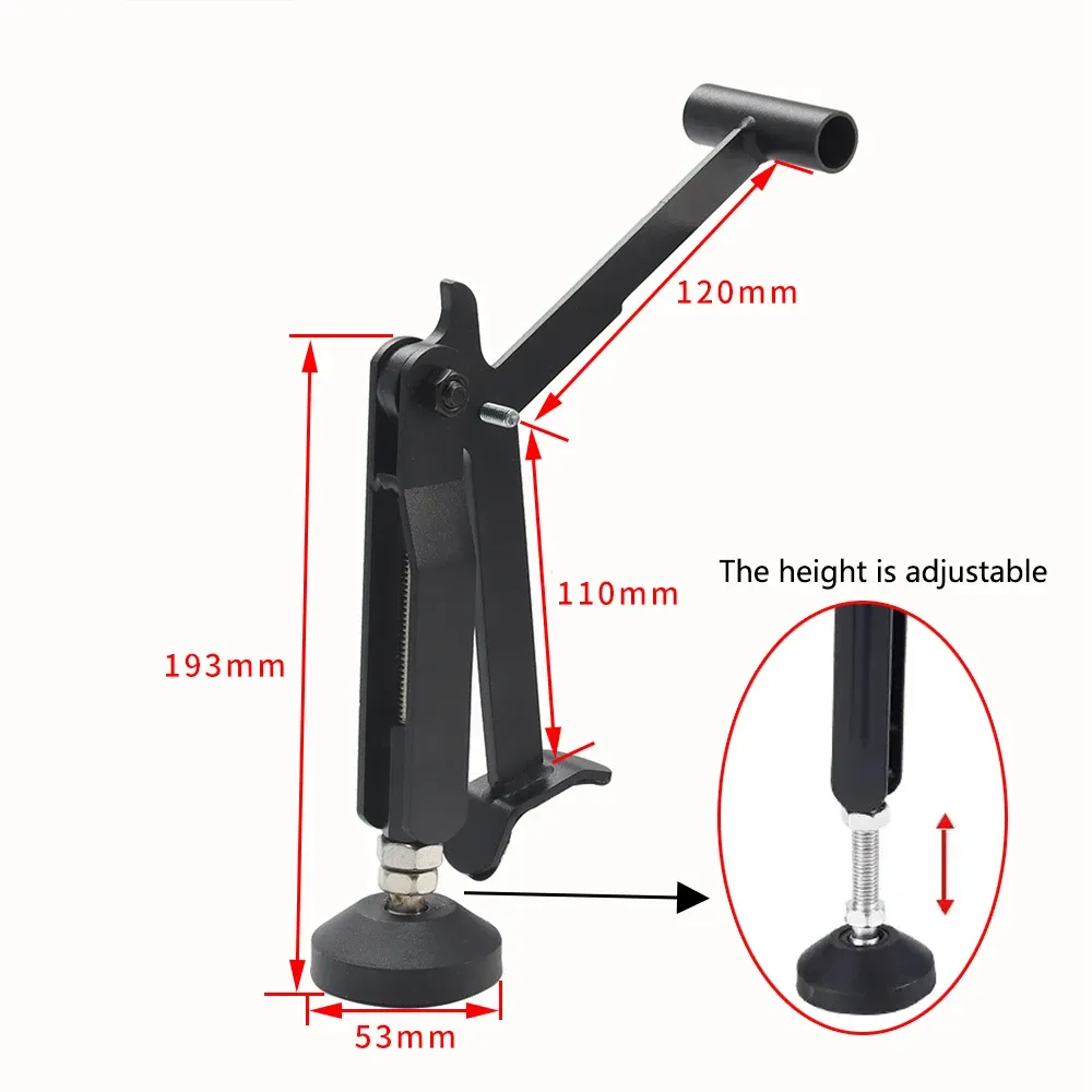 Lève-roue universel pour moto avec support de bras oscillant et cadre de levage, compatible avec la plupart des véhicules 3