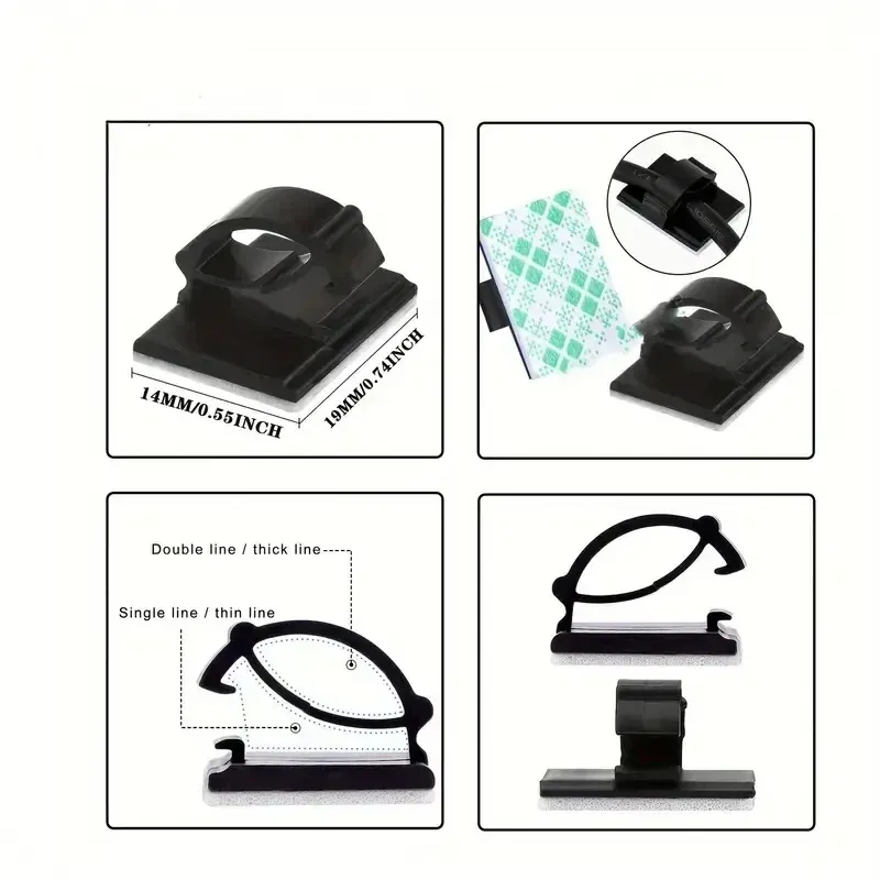 Clips de câble installés sur un bureau