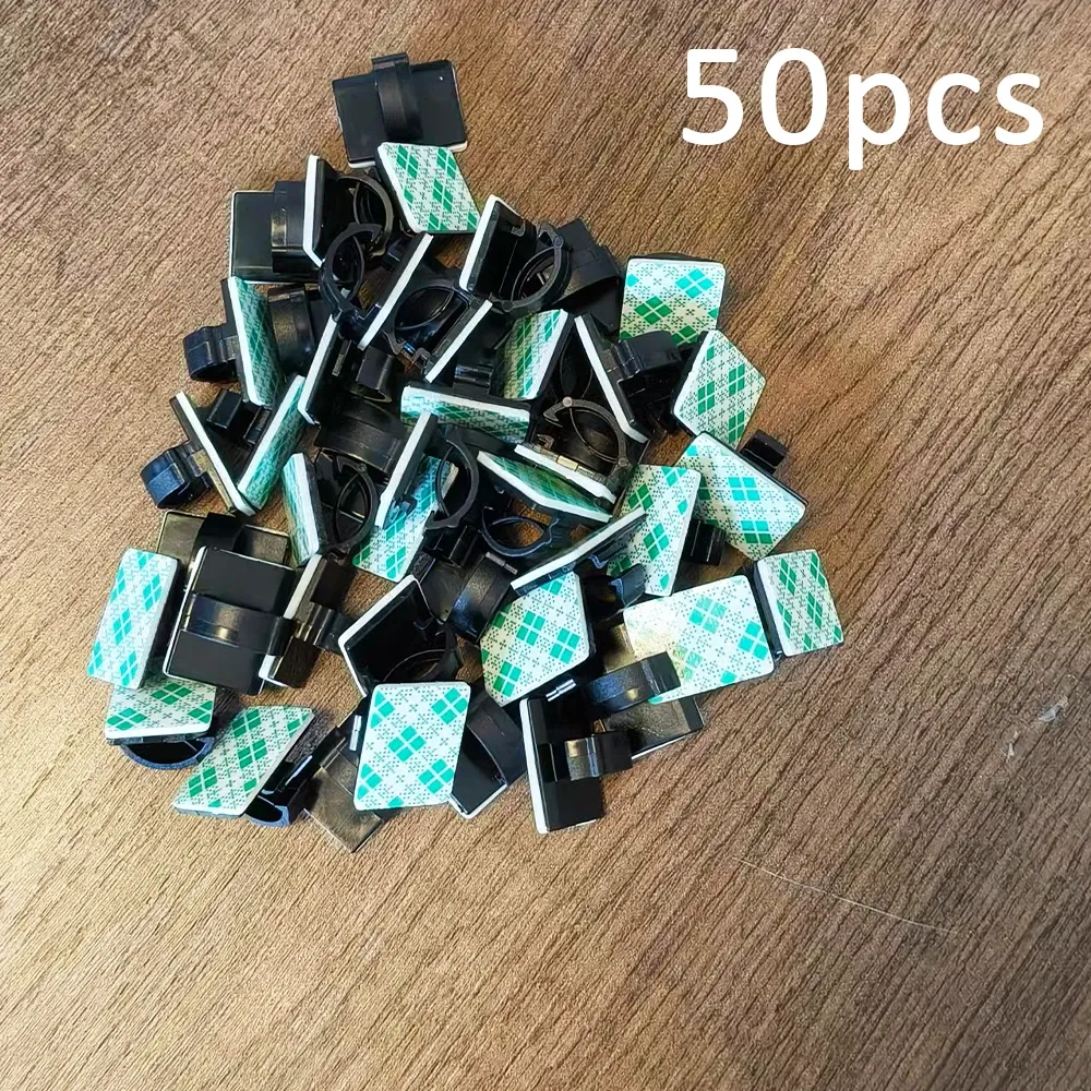 Clips adhésifs double face pour gestion de câbles (lot de 50 pièces) 7