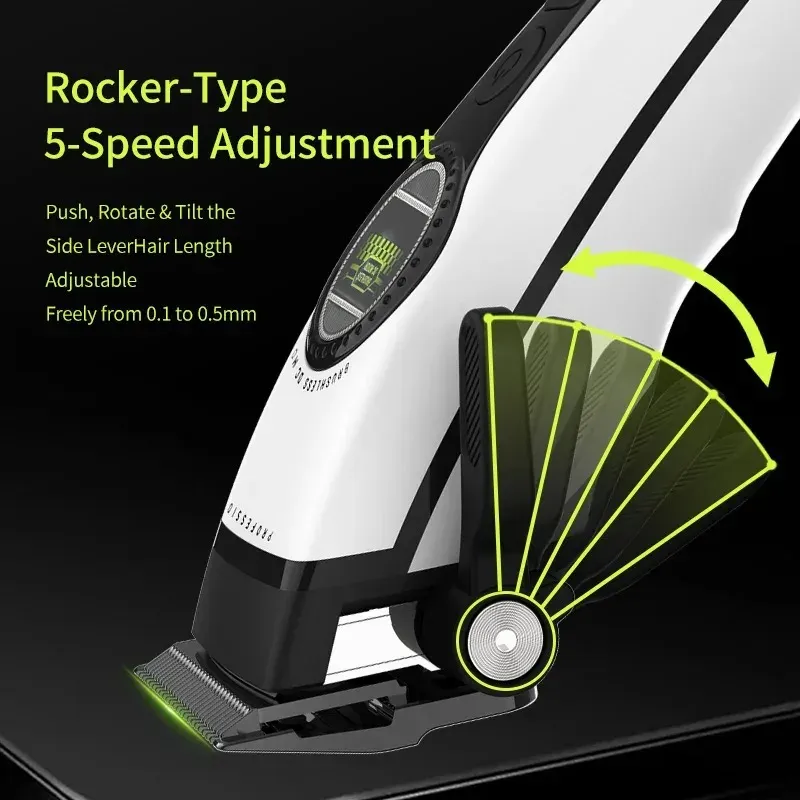 Tondeuse à cheveux professionnelle Kemei 1593 rechargeable, tondeuse électrique à moteur sans balais à rotor externe 3