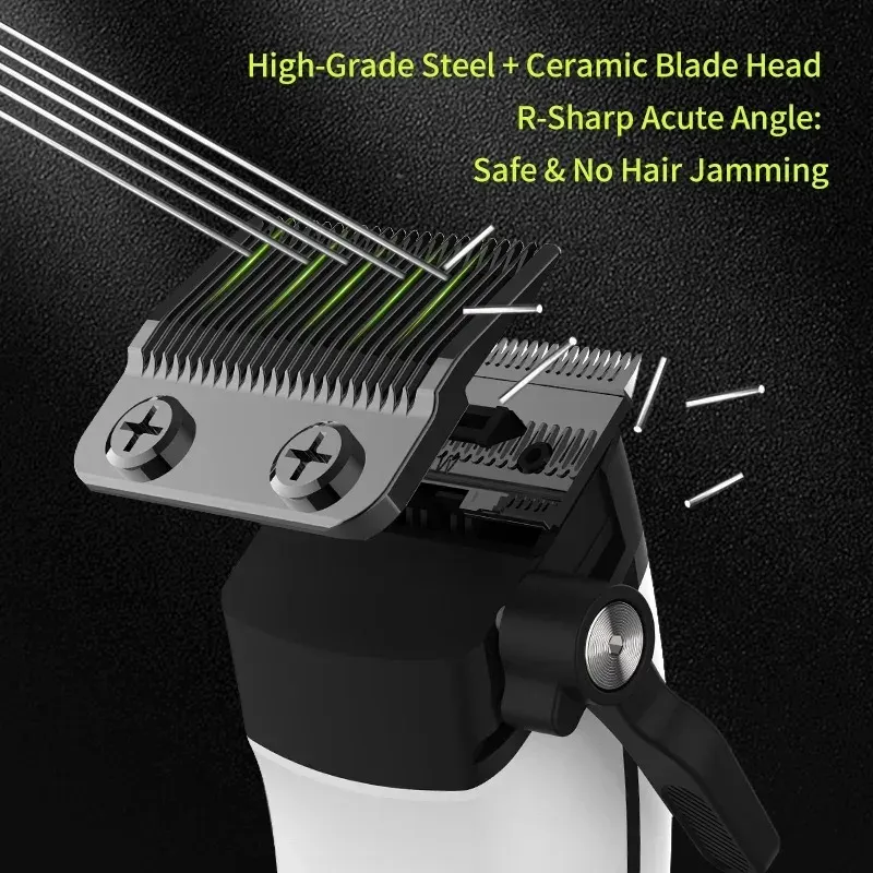 Tondeuse à cheveux professionnelle Kemei 1593 rechargeable, tondeuse électrique à moteur sans balais à rotor externe 2