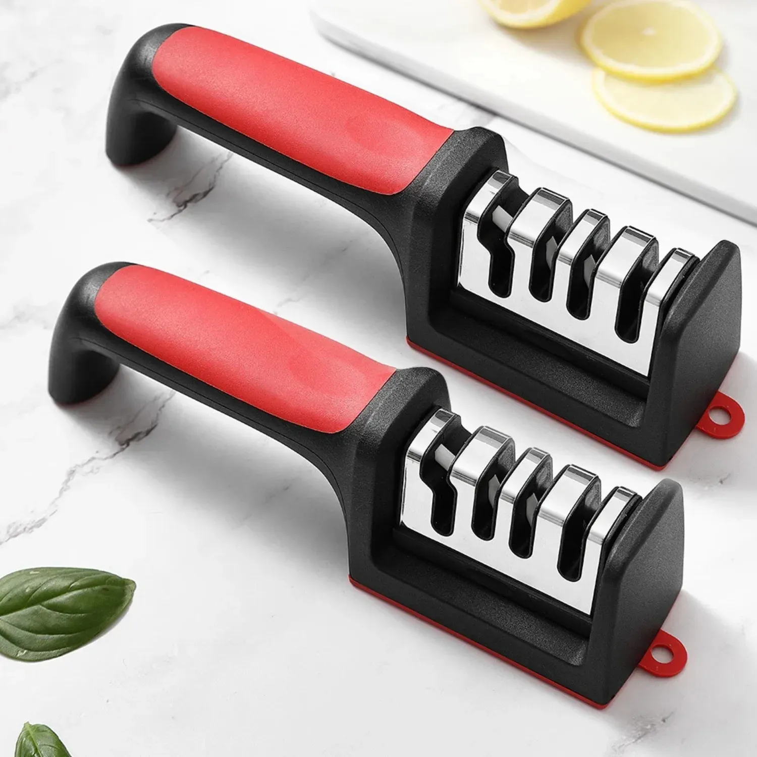 Aiguiseur de couteaux professionnel 4 en 1 à quatre étapes en diamant, outil durable et confortable pour un usage domestique et en cuisine 7
