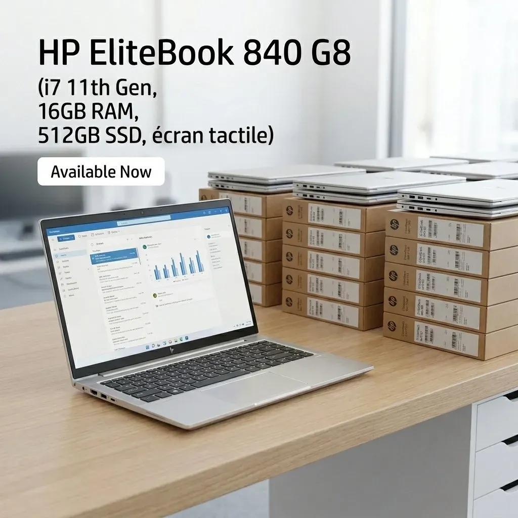 HP EliteBook 840 G8 – Core i7 11th Gen | 16GB RAM | 512GB SSD | Écran Tactile - Image 1